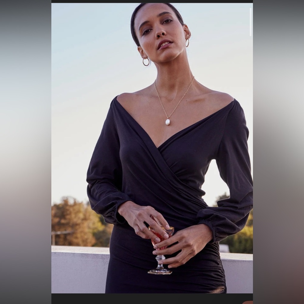 Velvet by Graham and Spencer Paris Faux Wrap Dress